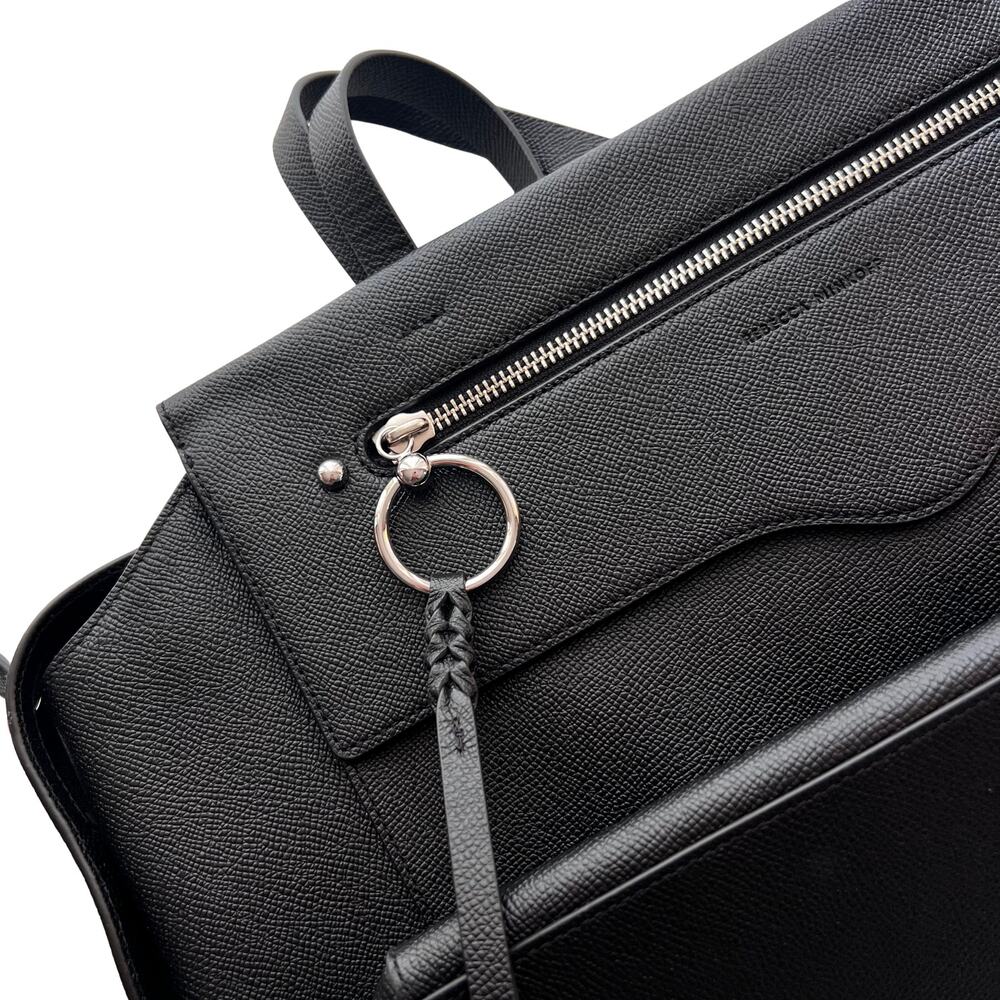 Rebecca Minkoff Large Gabby Tote Black Leather Textured Shoulder Work Bag - Picture 5 of 14